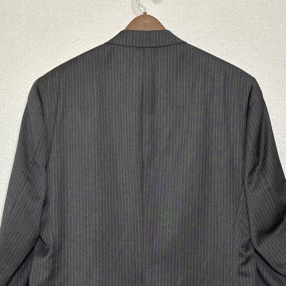 Burberrys Blazer Suit Jacket Sport Coat Gray Pinstripe Size 40R - Picture 3 of 16